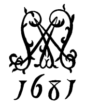 La date 1681, surmontée de deux S et de deux A entrelacés