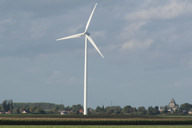 Éolienne en Santerre. Cliquez pour agrandir la photo.